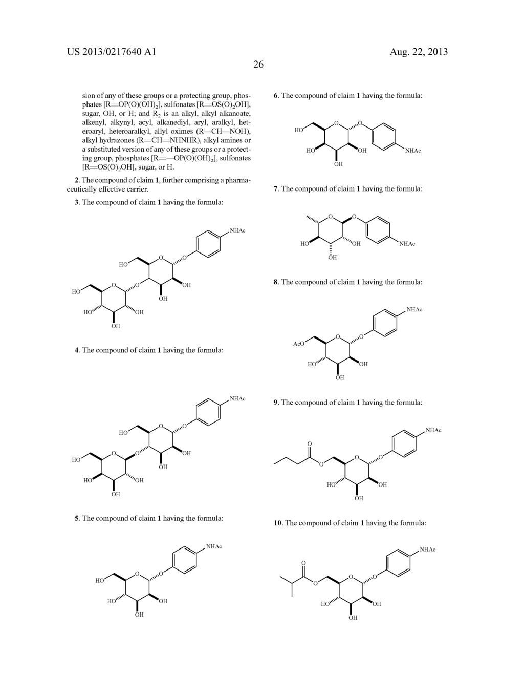GLYCOSYLATED ACETAMINOPHEN PRO-DRUG - diagram, schematic, and image 53