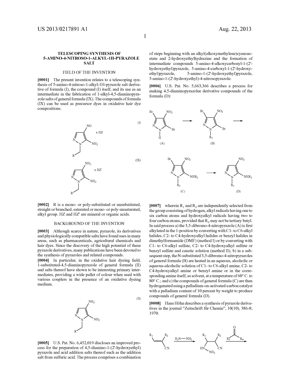 Telescoping Synthesis of 5-Amino-4-Nitroso-1-Alkyl-1H-Pyrazole Salt - diagram, schematic, and image 04