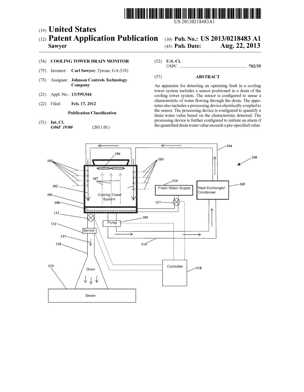 COOLING TOWER DRAIN MONITOR - diagram, schematic, and image 01