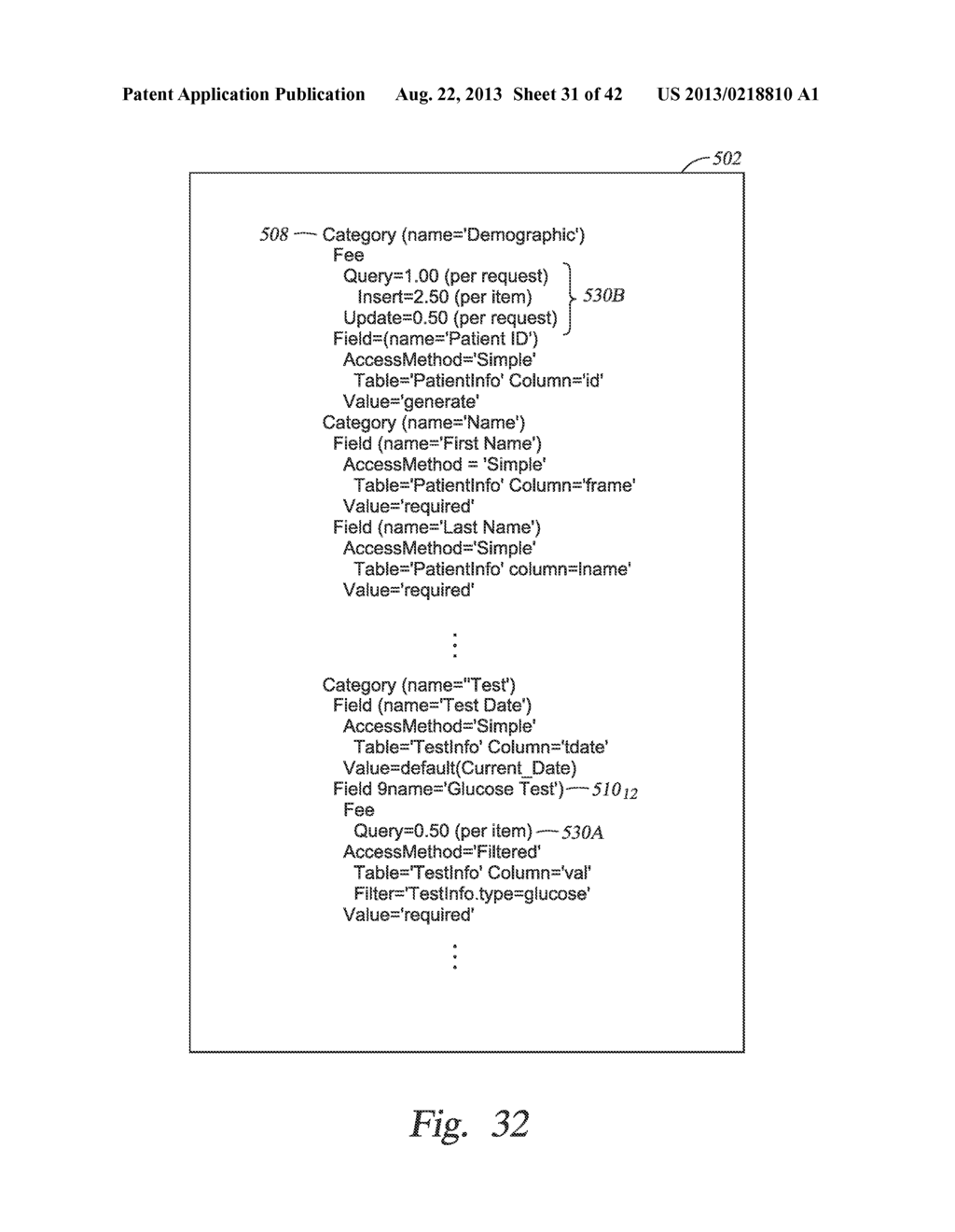 ESTABLISHING A DATA MANGEMENT FEE STRUCTURE BASED ON FINE GRAINED DATA     ENTITIES - diagram, schematic, and image 32