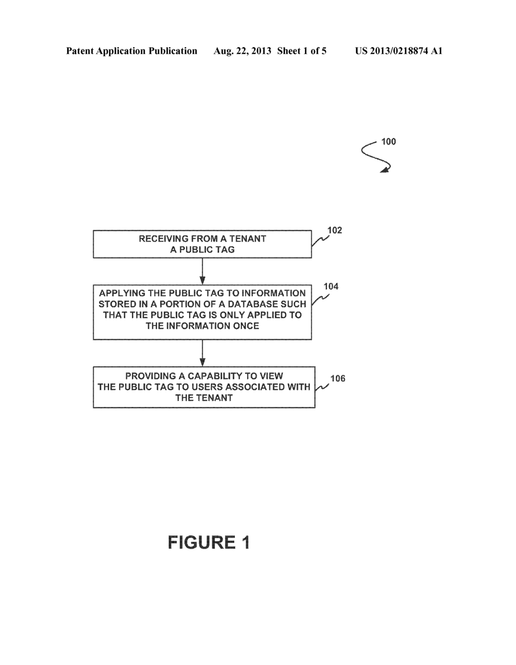 SYSTEM, METHOD AND COMPUTER PROGRAM PRODUCT FOR APPLYING A PUBLIC TAG TO     INFORMATION - diagram, schematic, and image 02