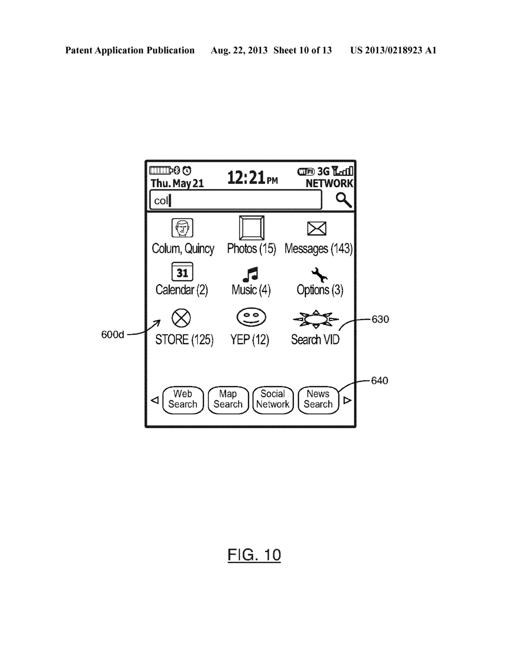 DEVICES AND METHODS FOR SEARCHING DATA ON DATA SOURCES ASSOCIATED WITH     REGISTERED APPLICATIONS - diagram, schematic, and image 11