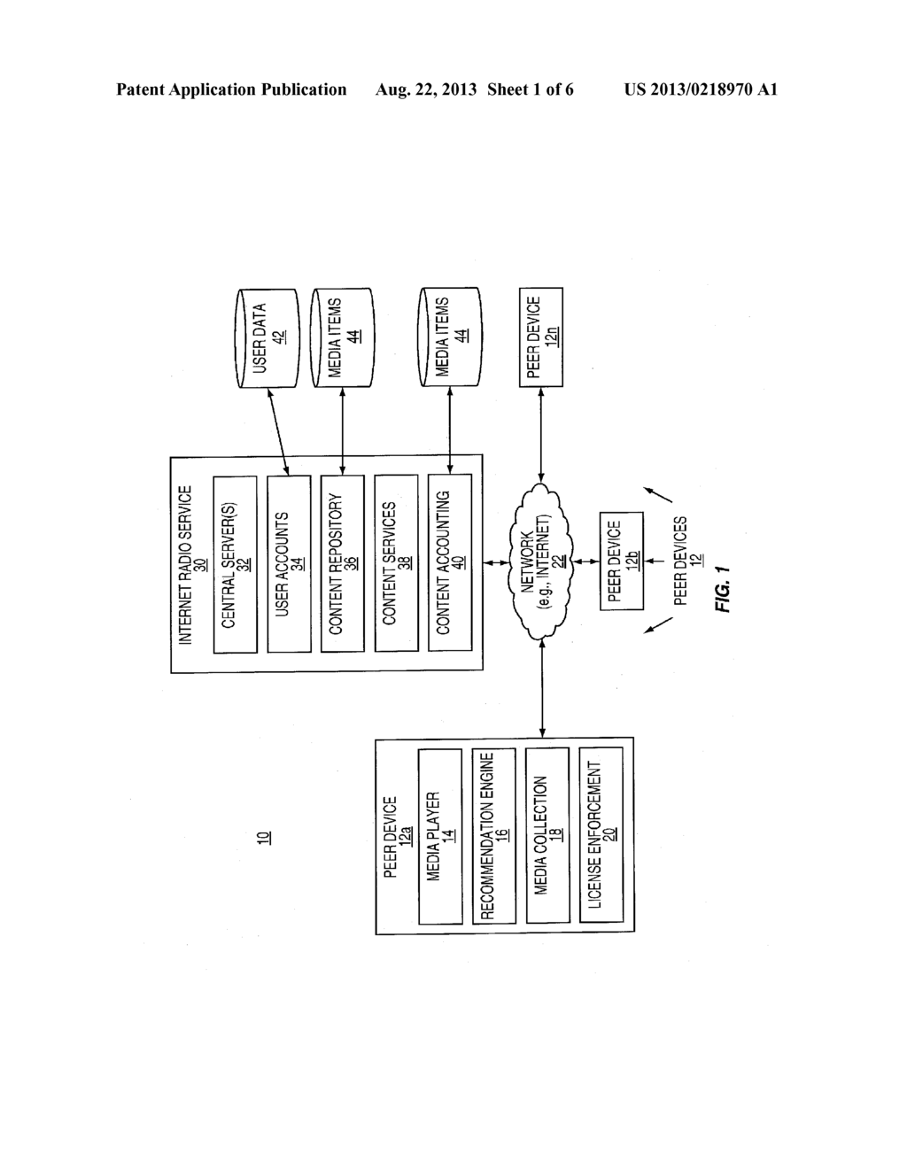 Method And System For Populating A Content Repository For An Internet     Radio Service Based On A Recommendation Network - diagram, schematic, and image 02