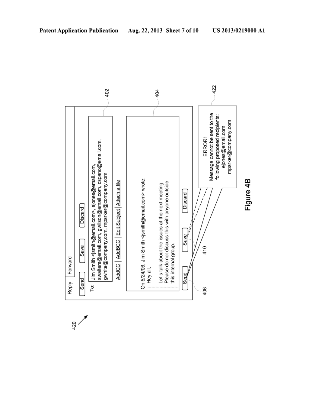 Restricting Distribution of Electronic Messages by Identifying Potential     Recipients that Violate the Restricion - diagram, schematic, and image 08