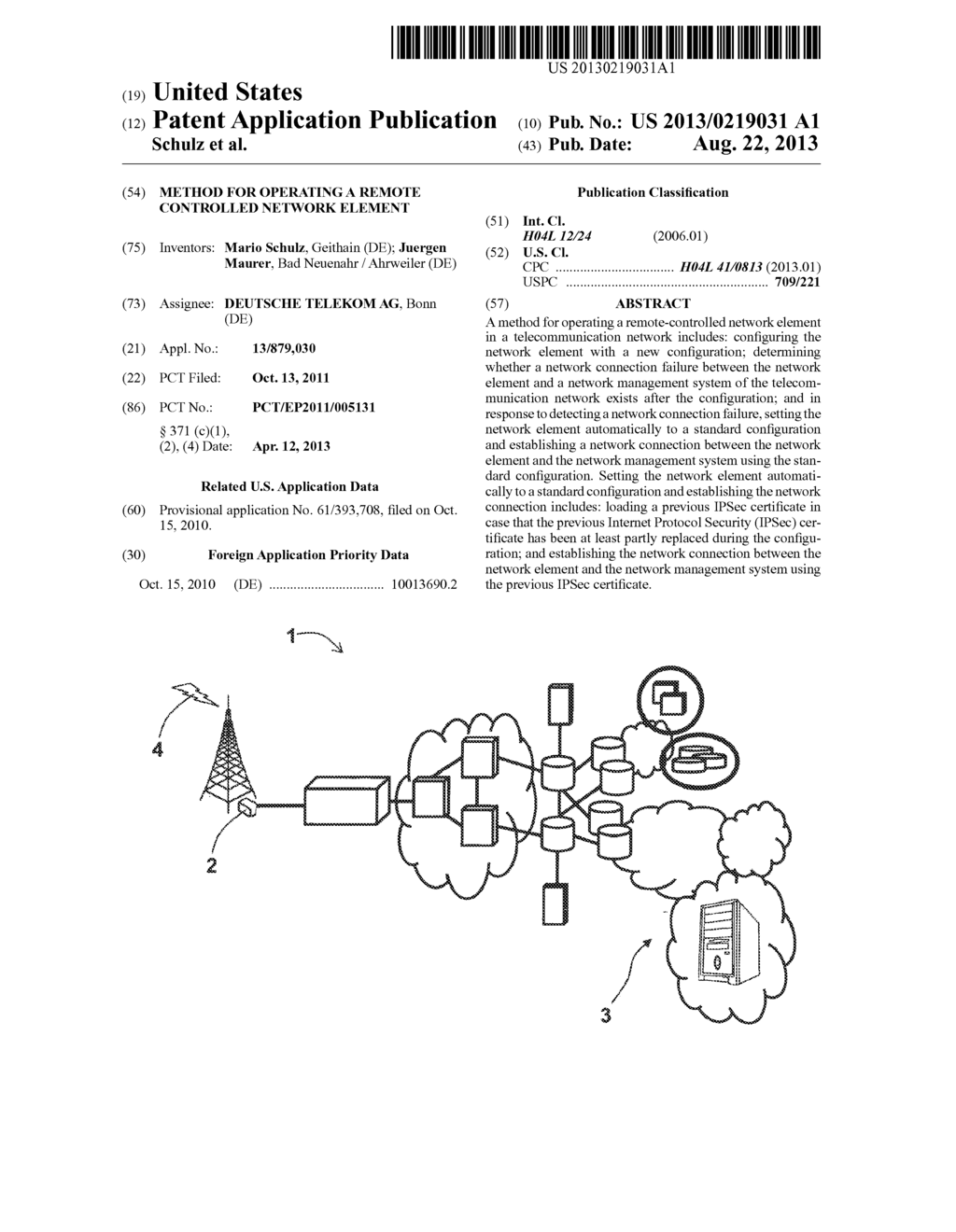 METHOD FOR OPERATING A REMOTE CONTROLLED NETWORK ELEMENT - diagram, schematic, and image 01