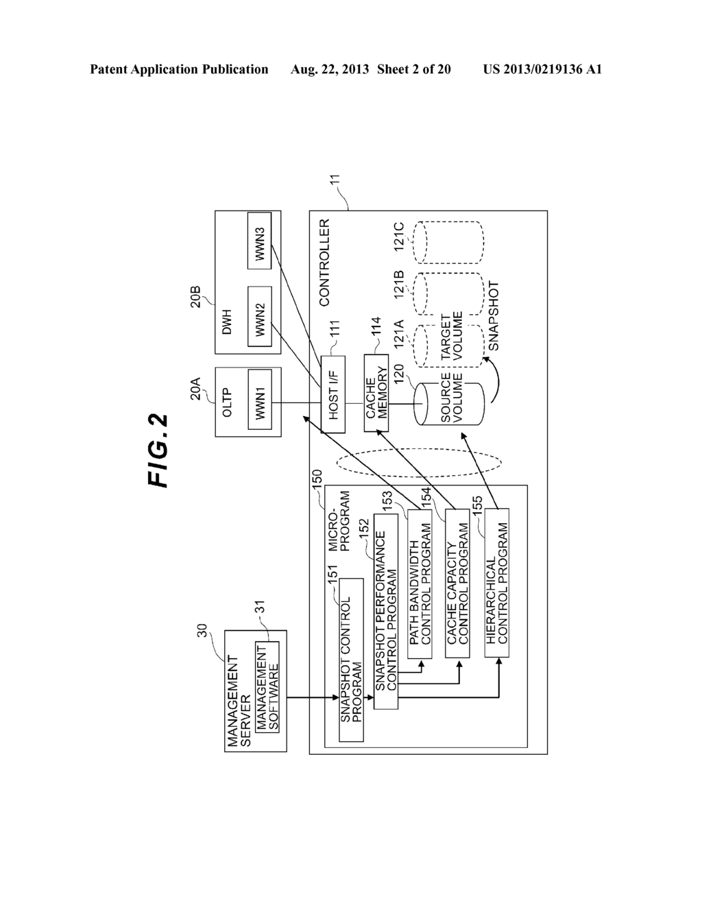 STORAGE APPARATUS AND METHOD FOR CONTROLLING STORAGE APPARATUS INVOLVING     SNAPSHOTS - diagram, schematic, and image 03