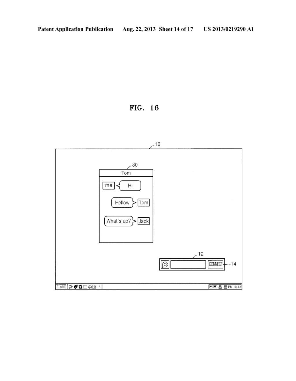 SYSTEM AND METHOD OF TRANSMITTING DATA BY USING WIDGET WINDOW - diagram, schematic, and image 15
