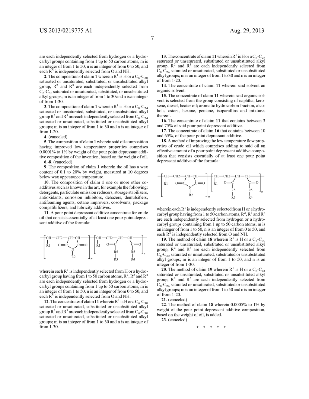 Polymeric imides as pour point depressant additives for oil compositions - diagram, schematic, and image 08