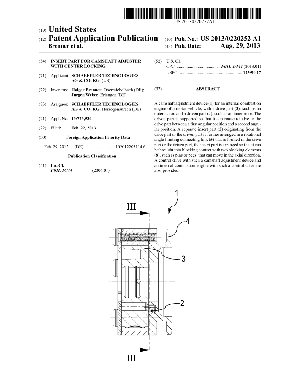 INSERT PART FOR CAMSHAFT ADJUSTER WITH CENTER LOCKING - diagram, schematic, and image 01