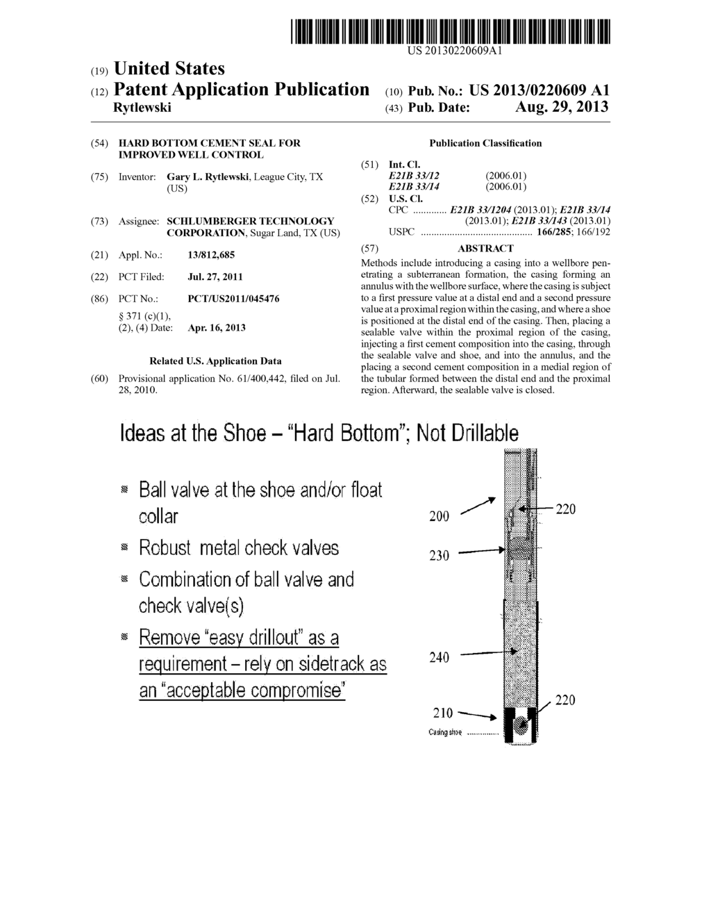 Hard Bottom Cement Seal For Improved Well Control - diagram, schematic, and image 01