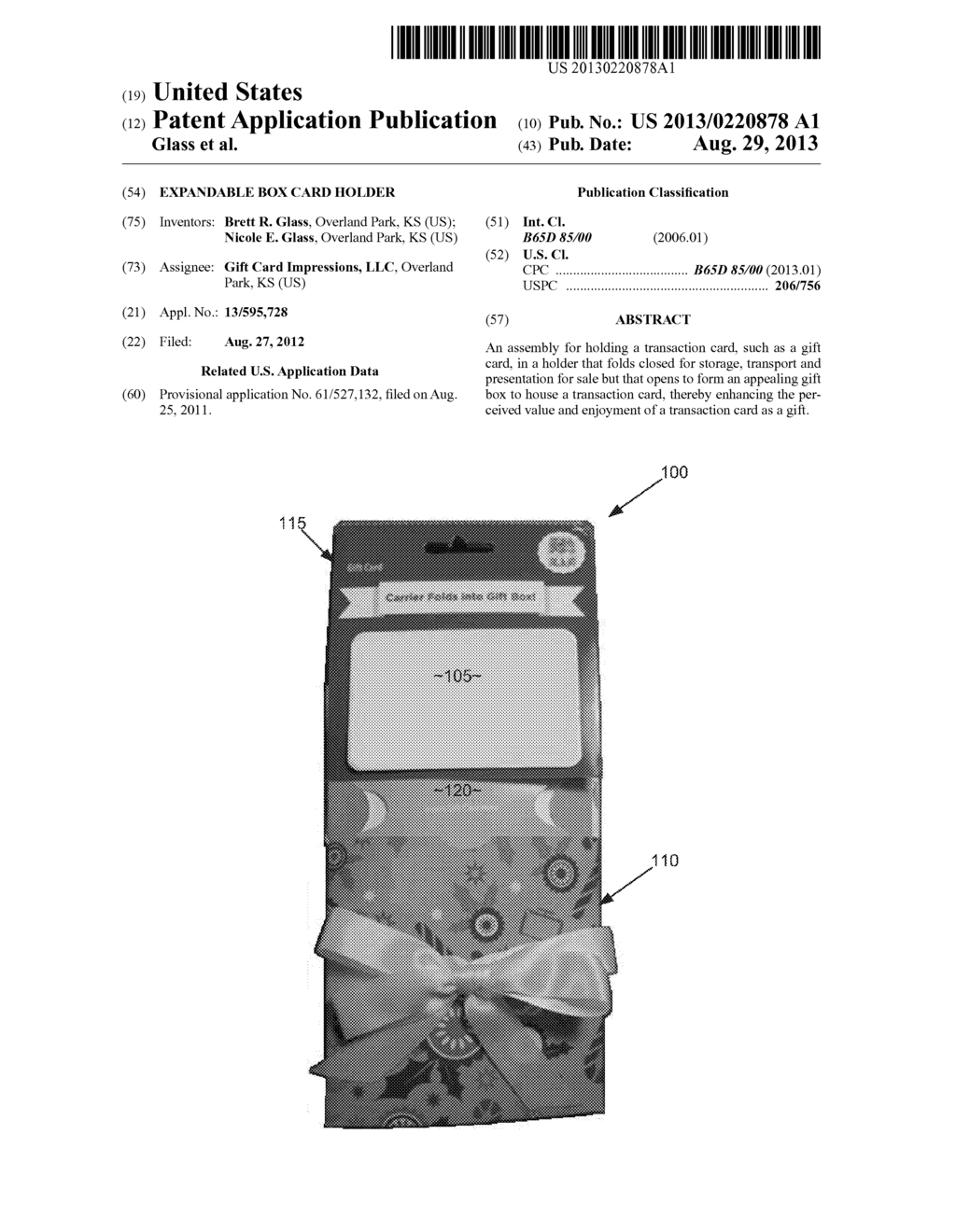 EXPANDABLE BOX CARD HOLDER - diagram, schematic, and image 01