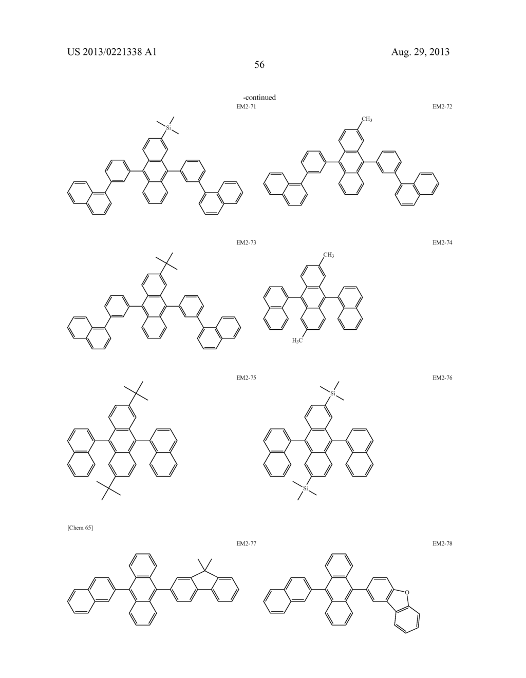 ORGANIC LUMINESCENT MEDIUM AND ORGANIC EL DEVICE - diagram, schematic, and image 57