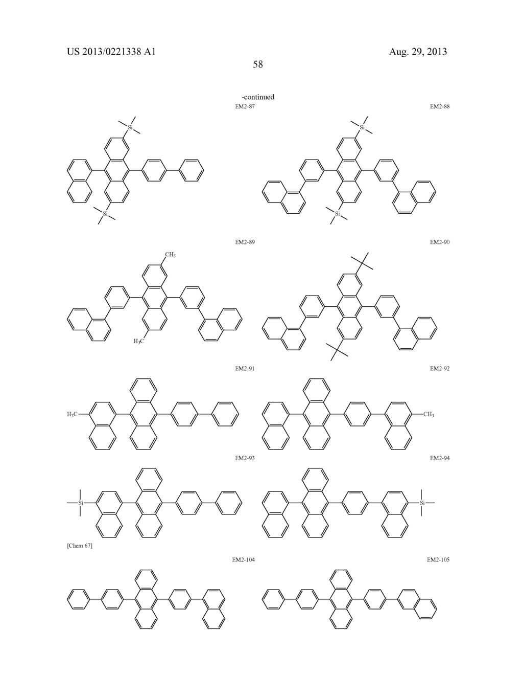 ORGANIC LUMINESCENT MEDIUM AND ORGANIC EL DEVICE - diagram, schematic, and image 59