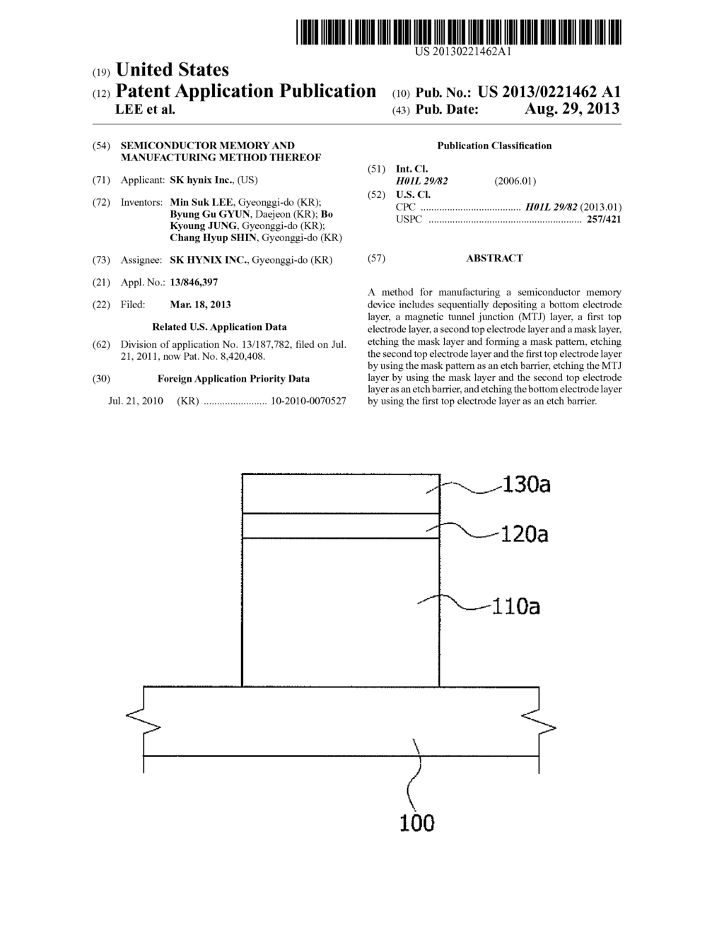 SEMICONDUCTOR MEMORY AND MANUFACTURING METHOD THEREOF - diagram, schematic, and image 01