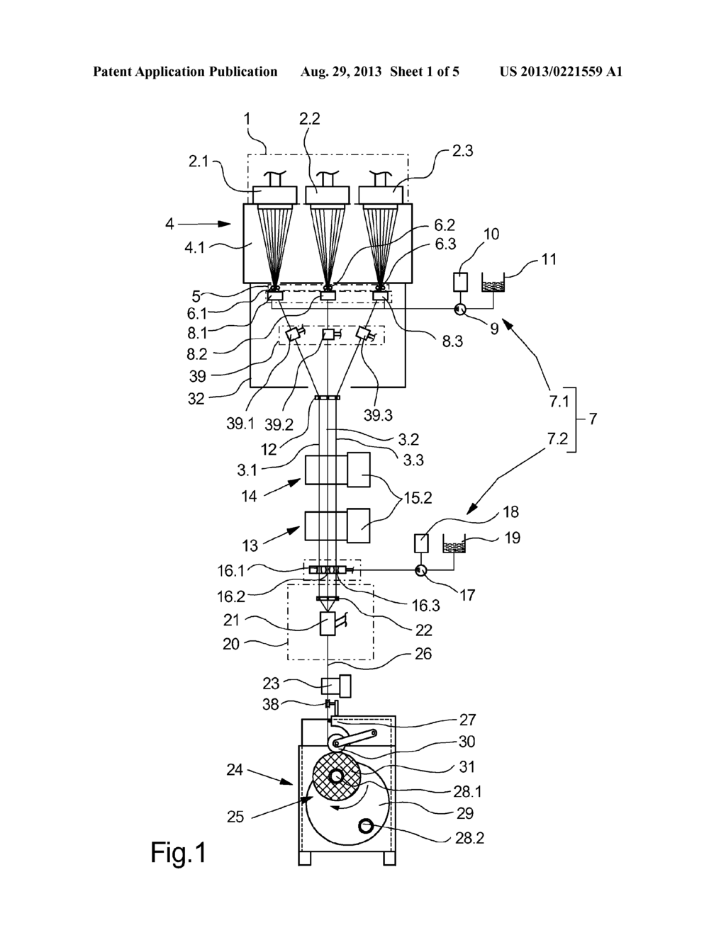 Method For Producing A Multifilament Composite Thread And Melt Spinning     Device - diagram, schematic, and image 02