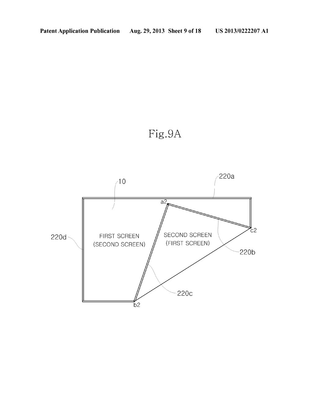 FLEXIBLE TERMINAL AND METHOD FOR PROVIDING A CONTINUOUS SCREEN OF FLEXIBLE     DISPLAY USING THE SAME - diagram, schematic, and image 10