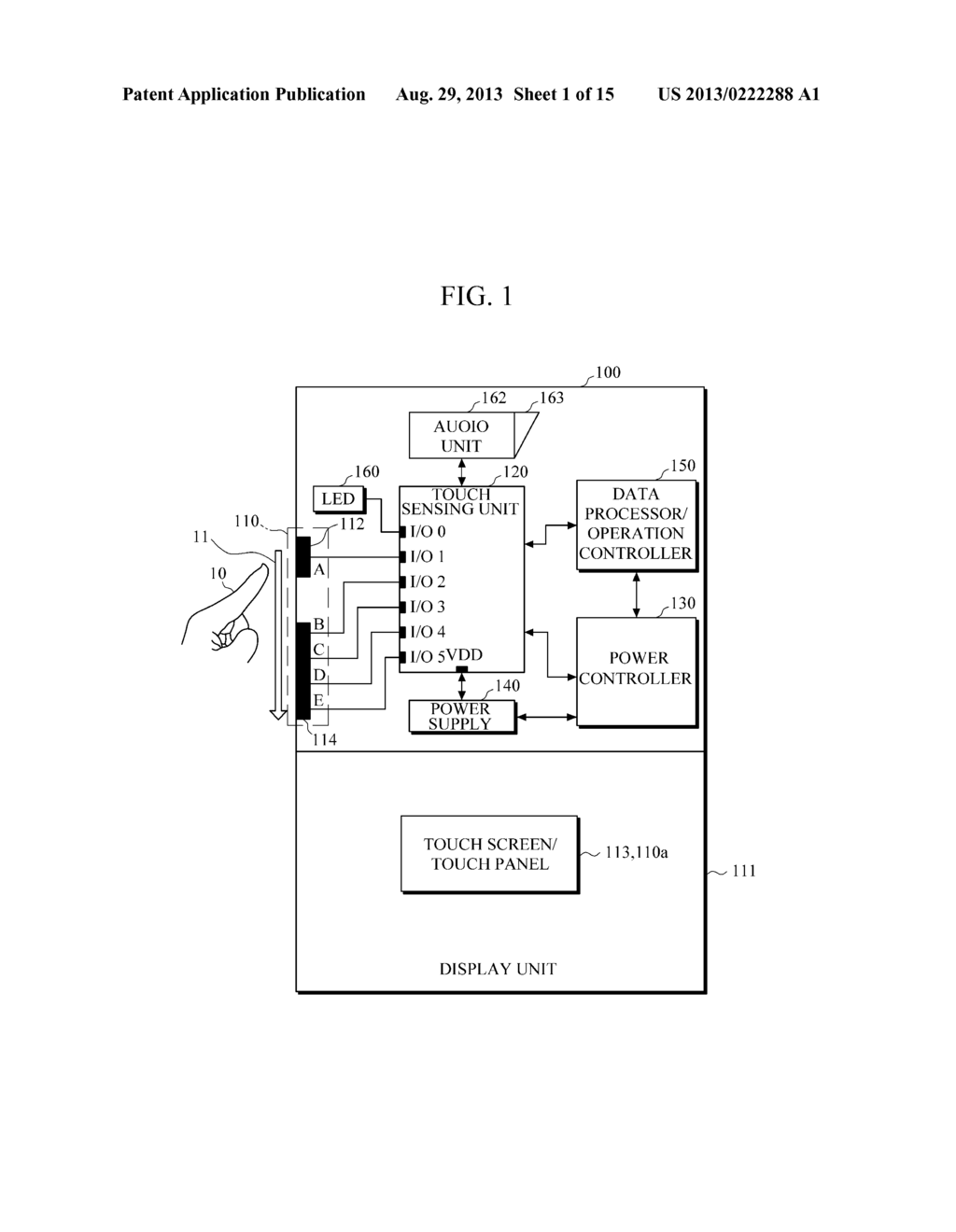 MOBILE TERMINAL AND METHOD FOR OPERATING A MOBILE TERMINAL BASED ON TOUCH     INPUT - diagram, schematic, and image 02