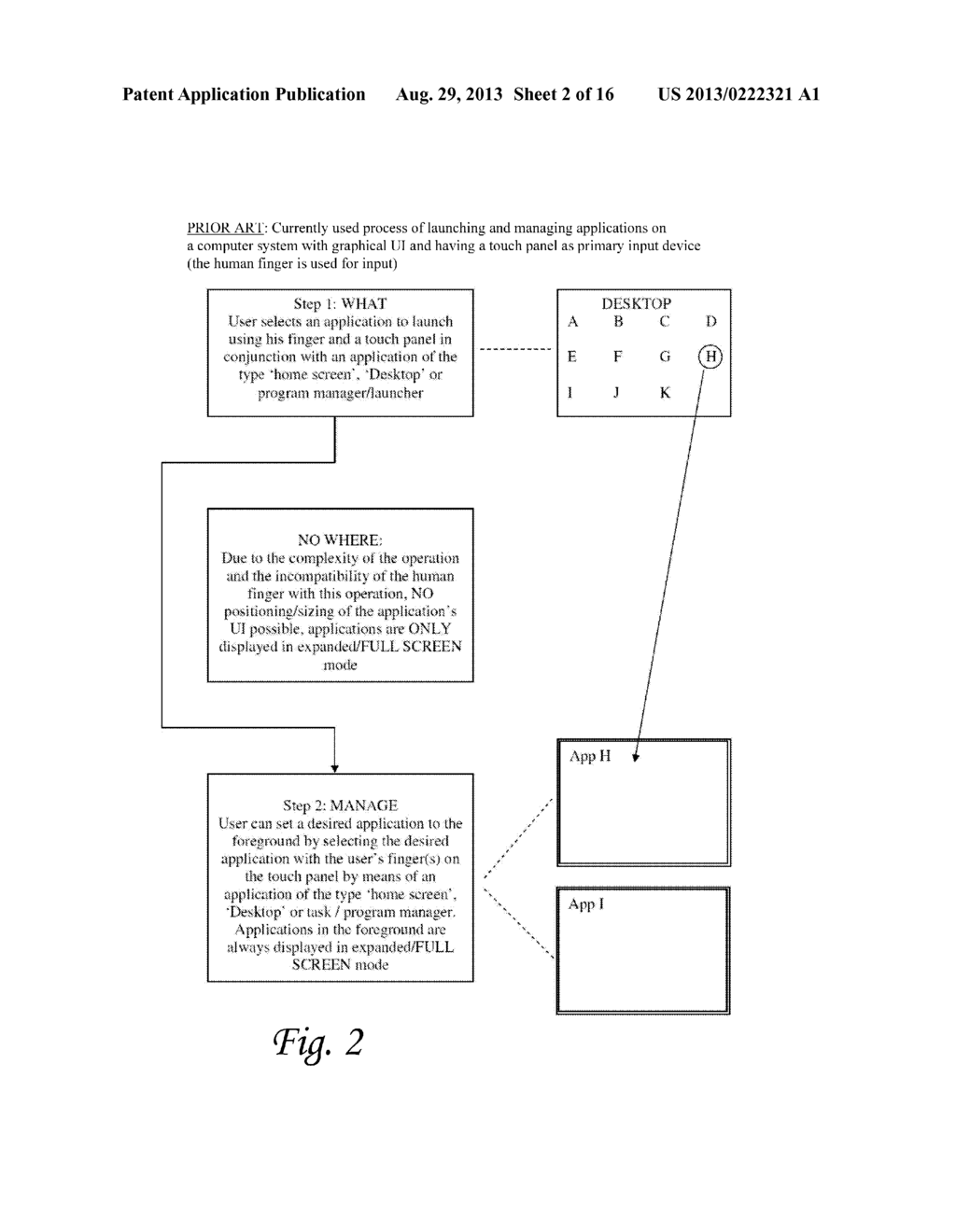 Method And System To Launch And Manage An Application On A Computer System     Having A Touch Panel Input Device - diagram, schematic, and image 03