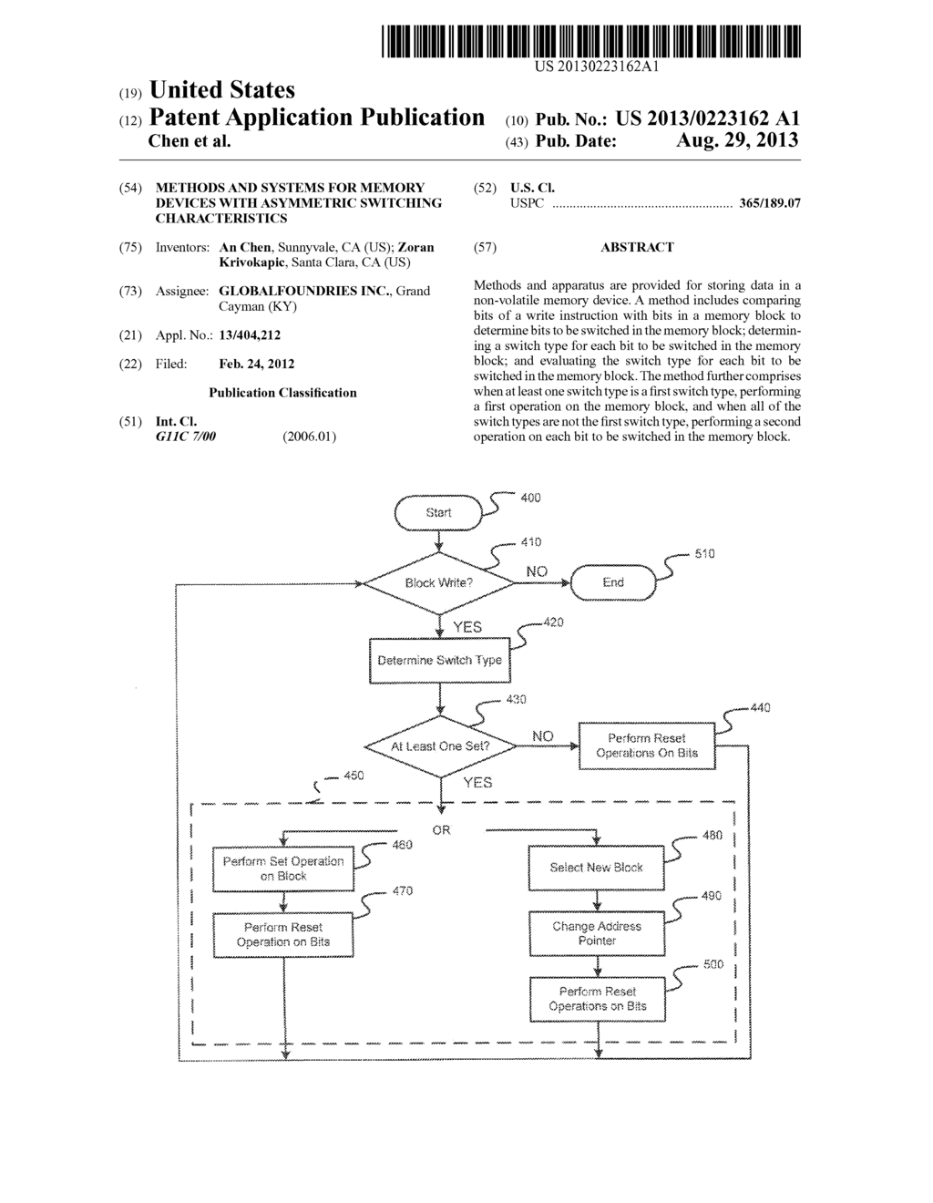 METHODS AND SYSTEMS FOR  MEMORY DEVICES WITH ASYMMETRIC SWITCHING     CHARACTERISTICS - diagram, schematic, and image 01