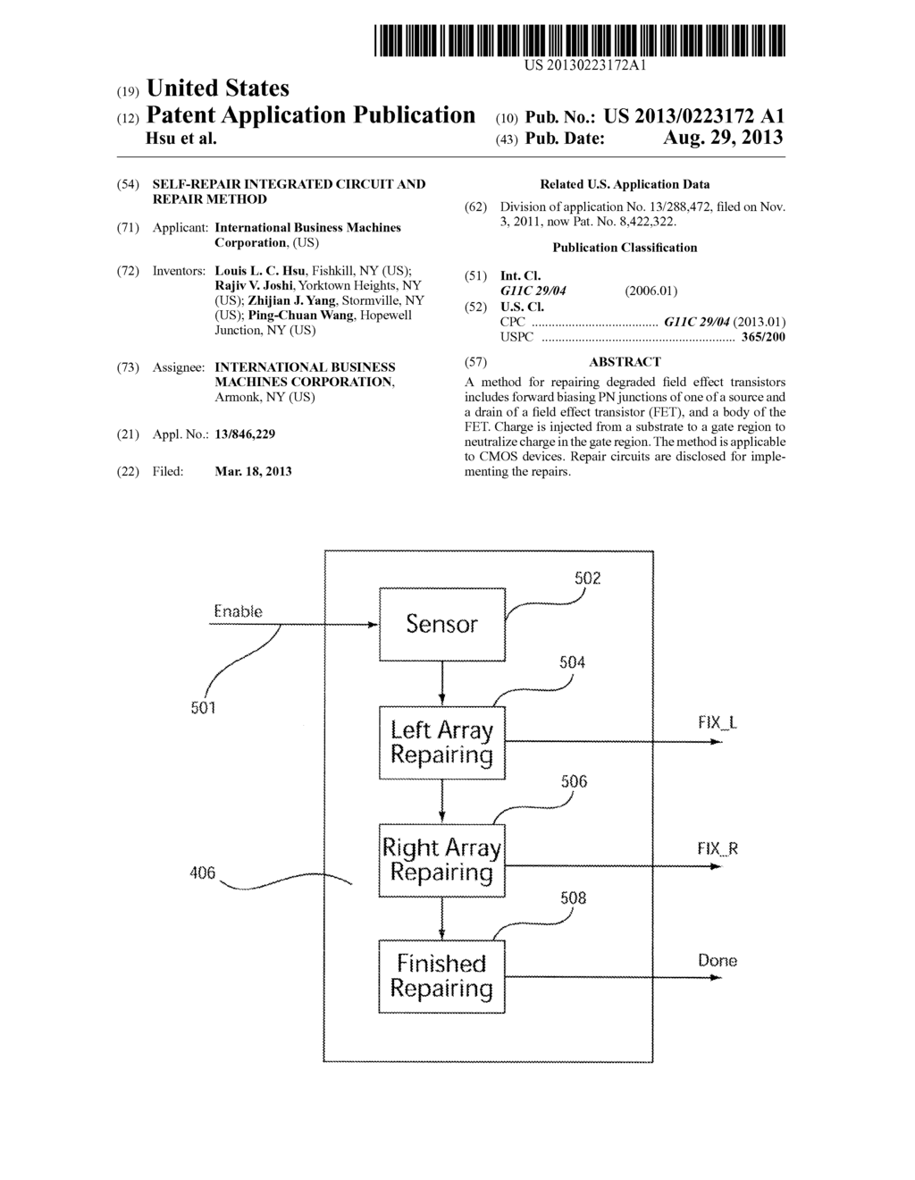 SELF-REPAIR INTEGRATED CIRCUIT AND REPAIR METHOD - diagram, schematic, and image 01