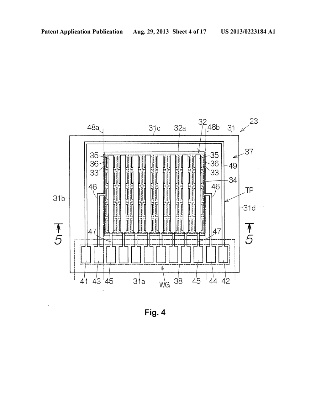 ULTRASONIC TRANSDUCER ELEMENT CHIP, PROBE HEAD, PROBE, ELECTRONIC     INSTRUMENT, AND ULTRASONIC DIAGNOSTIC DEVICE - diagram, schematic, and image 05