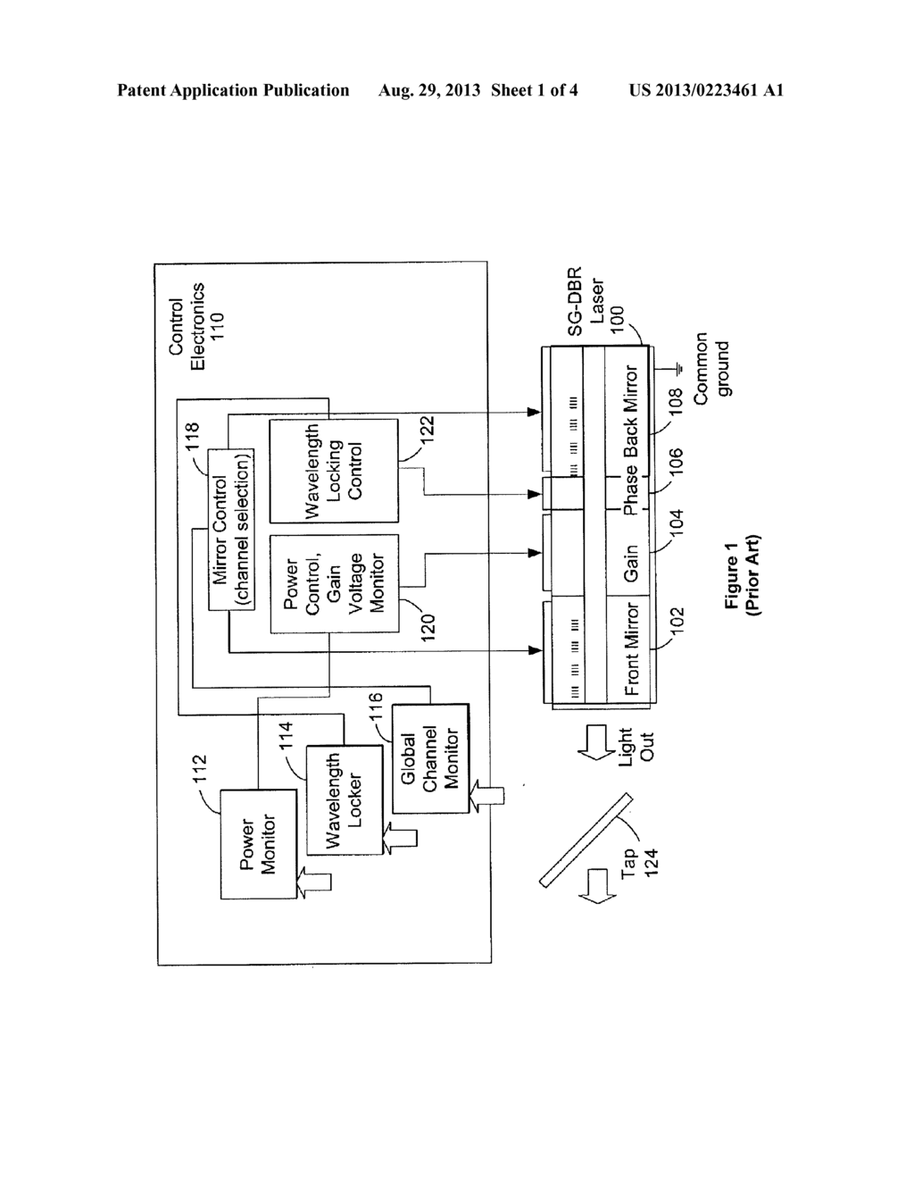 SYSTEM AND METHOD FOR GENERATING AN OPTIMUM SIDE-MODE SUPPRESSION RATIO     CONTINUOUS TUNING PATH FOR A SEMICONDUCTOR TUNABLE LASER - diagram, schematic, and image 02