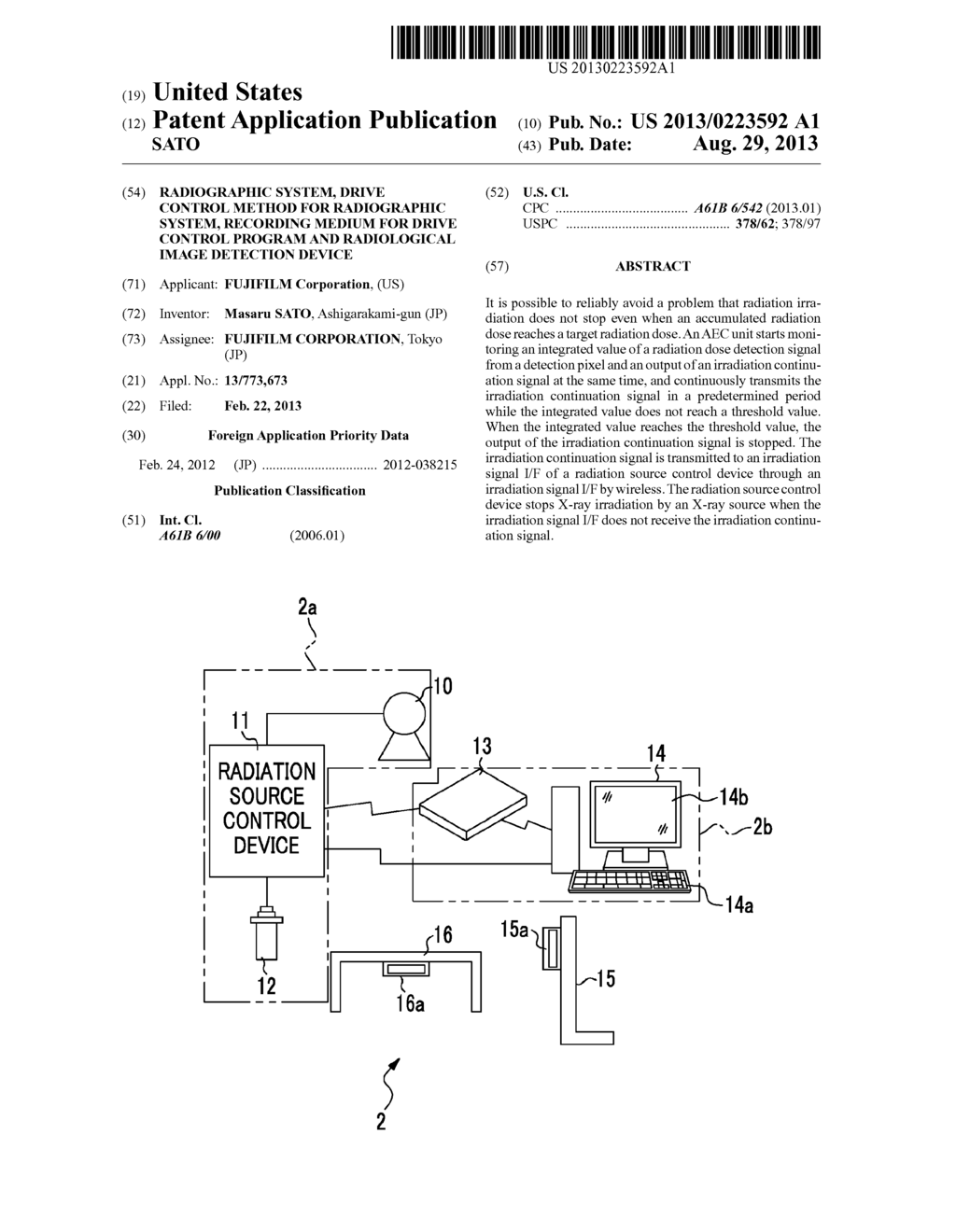 RADIOGRAPHIC SYSTEM, DRIVE CONTROL METHOD FOR RADIOGRAPHIC SYSTEM,     RECORDING MEDIUM FOR DRIVE CONTROL PROGRAM AND RADIOLOGICAL IMAGE     DETECTION DEVICE - diagram, schematic, and image 01