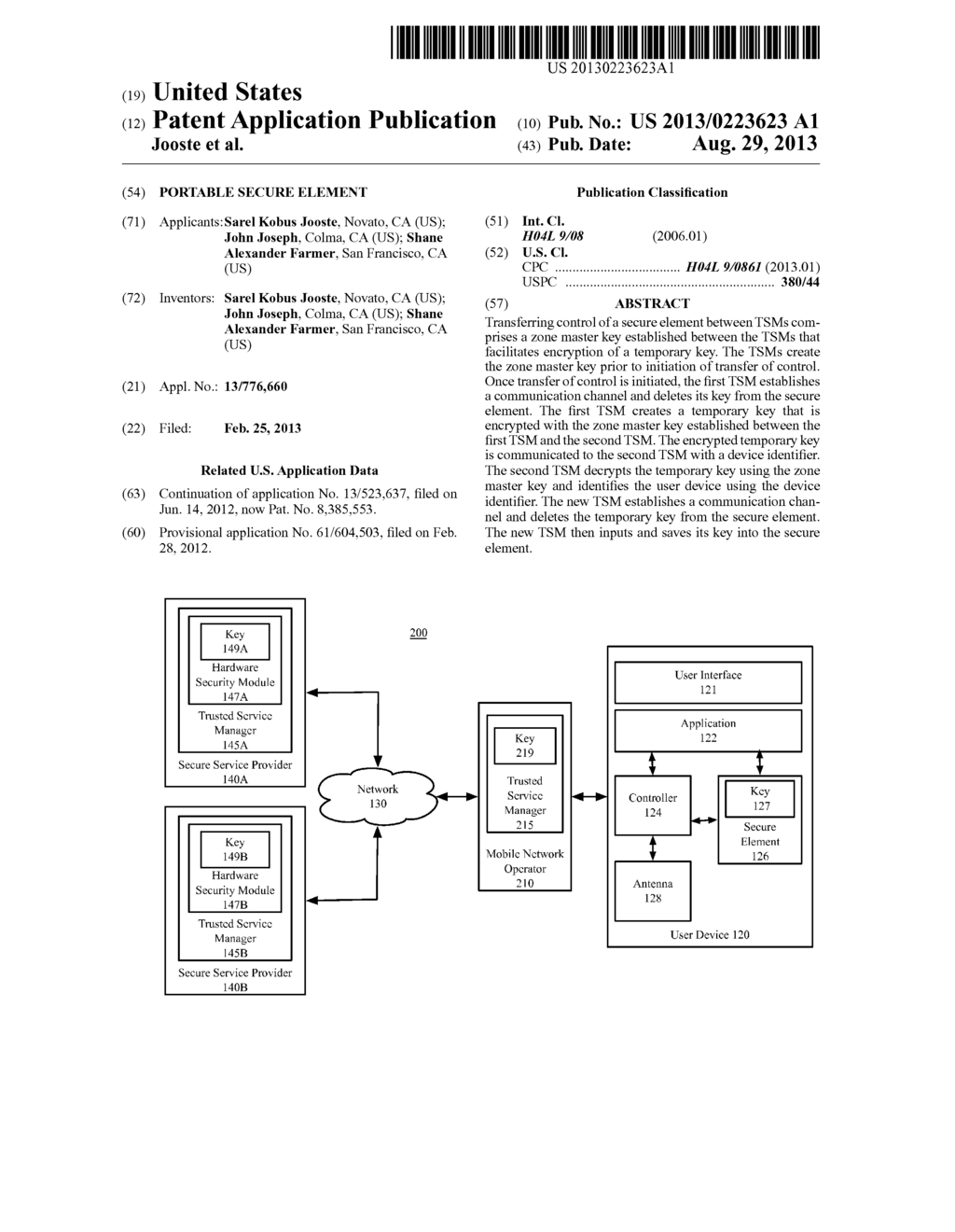 PORTABLE SECURE ELEMENT - diagram, schematic, and image 01