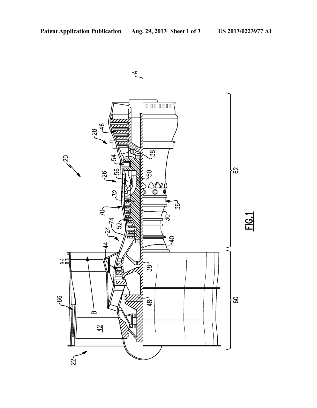 ACOUSTIC TREATMENT IN AN UNDUCTED AREA OF A GEARED TURBOMACHINE - diagram, schematic, and image 02