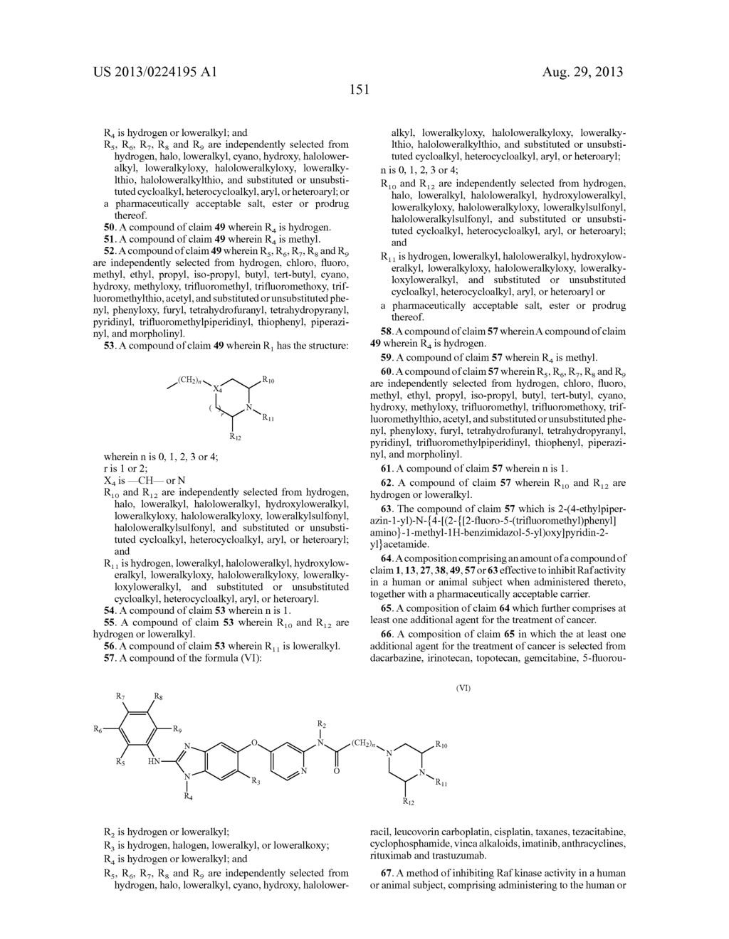 SUBSTITUTED BENZAZOLES AND METHODS OF THEIR USE AS INHIBITORS OF RAF     KINASE - diagram, schematic, and image 152