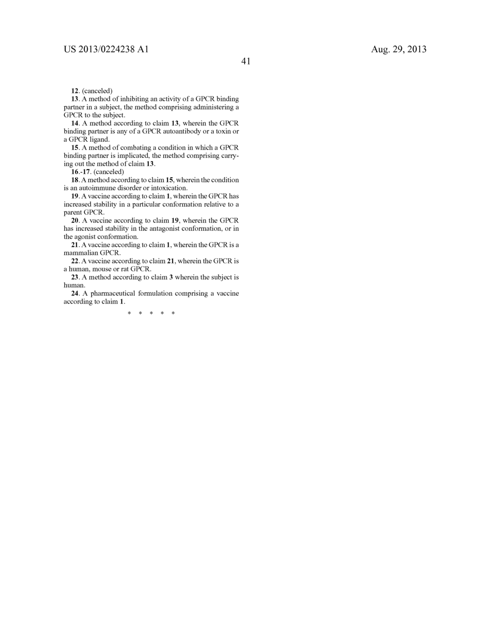 GPCR AS VACCINES OR FOR REMOVING/INHIBITING AUTOANTIBODIES, TOXINS OR     LIGANDS BINDING TO THE GPCR - diagram, schematic, and image 79