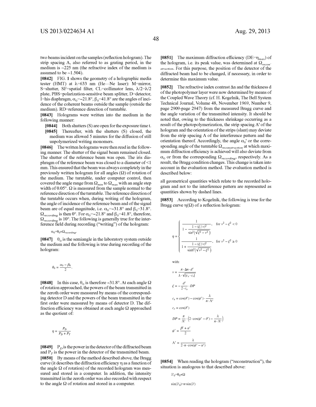 PHOTOPOLYMER FORMULATION FOR PRODUCING HOLOGRAPHIC MEDIA HAVING HIGHLY     CROSSLINKED MATRIX POLYMERS - diagram, schematic, and image 53