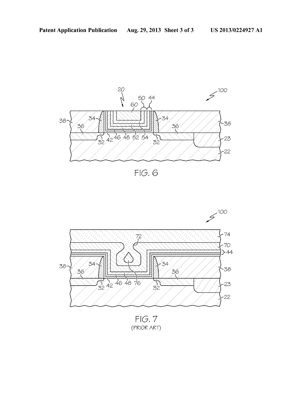 METHODS FOR FABRICATING INTEGRATED CIRCUITS WITH NARROW, METAL FILLED     OPENINGS - diagram, schematic, and image 04