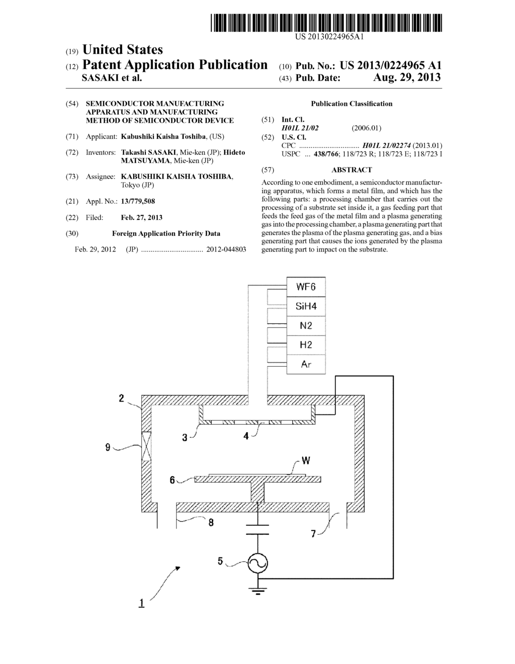 SEMICONDUCTOR MANUFACTURING APPARATUS AND MANUFACTURING METHOD OF     SEMICONDUCTOR DEVICE - diagram, schematic, and image 01