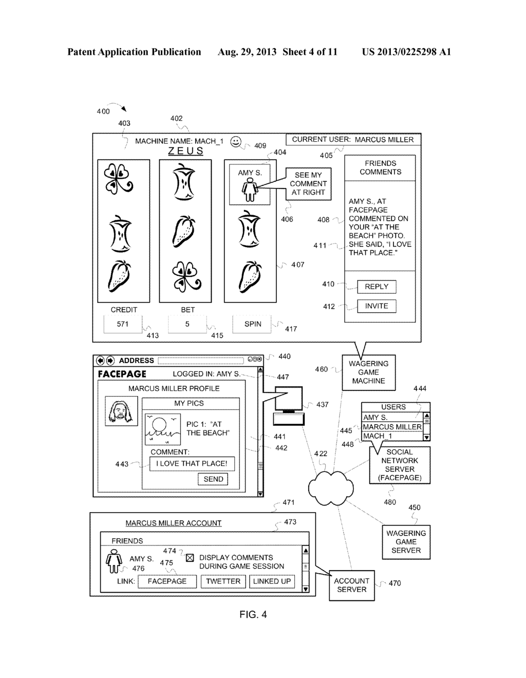 ONLINE PRESENCE FOR A WAGERING GAME MACHINE - diagram, schematic, and image 05