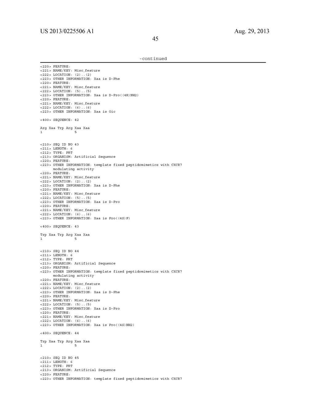 TEMPLATE-FIXED PEPTIDOMIMETICS WITH CXCR7 MODULATING ACTIVITY - diagram, schematic, and image 46