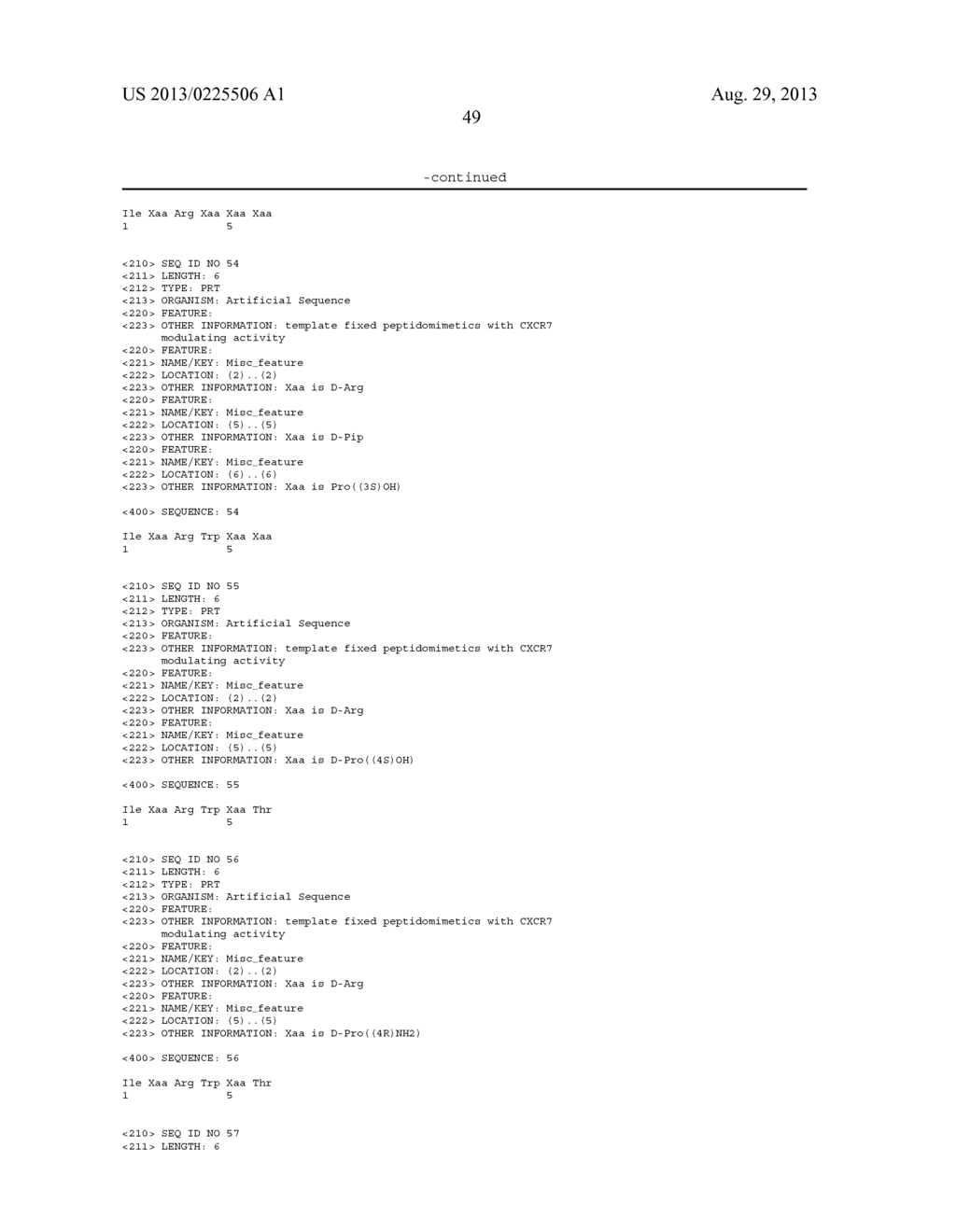 TEMPLATE-FIXED PEPTIDOMIMETICS WITH CXCR7 MODULATING ACTIVITY - diagram, schematic, and image 50