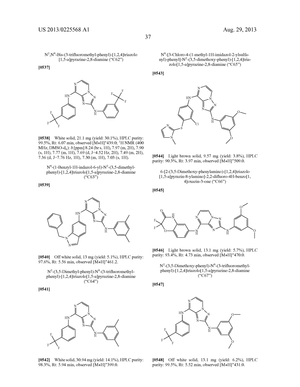 TRIAZOLOPYRAZINE DERIVATIVES - diagram, schematic, and image 38