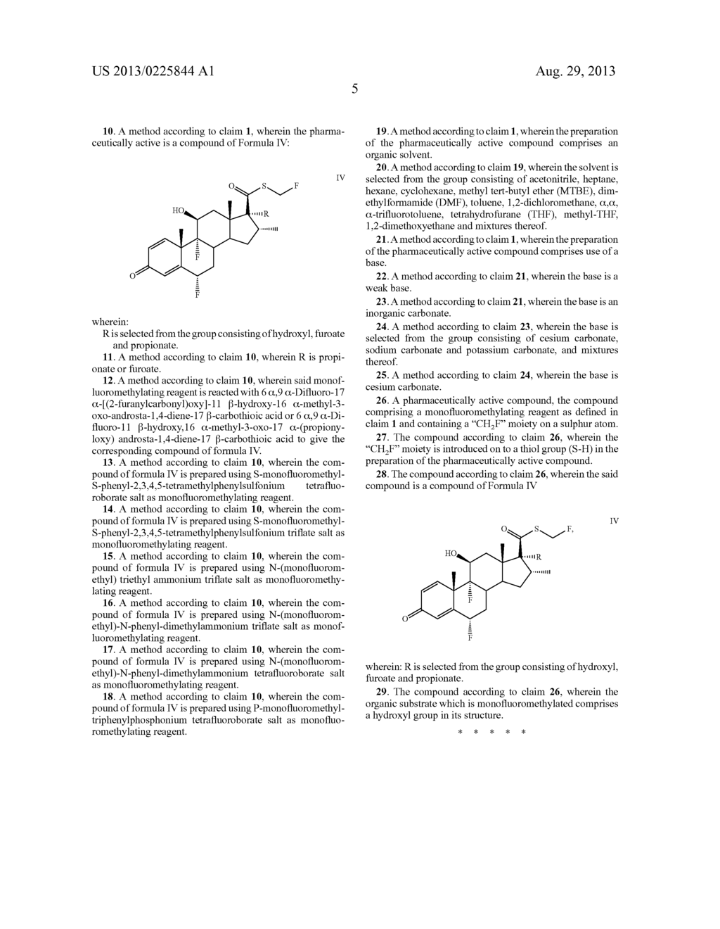 Method for Monofluoromethylation of Organic Substrates to Prepare     Biologically Active Organic Compounds - diagram, schematic, and image 07