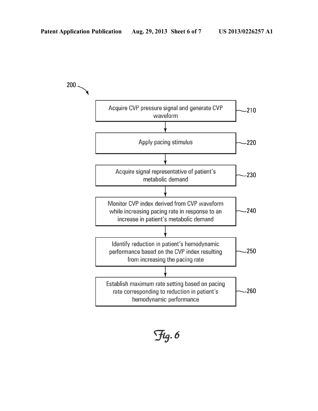 SYSTEM AND METHOD FOR PACING RATE CONTROL UTILIZING PATIENT HEMODYNAMIC     STATUS INFORMATION - diagram, schematic, and image 07