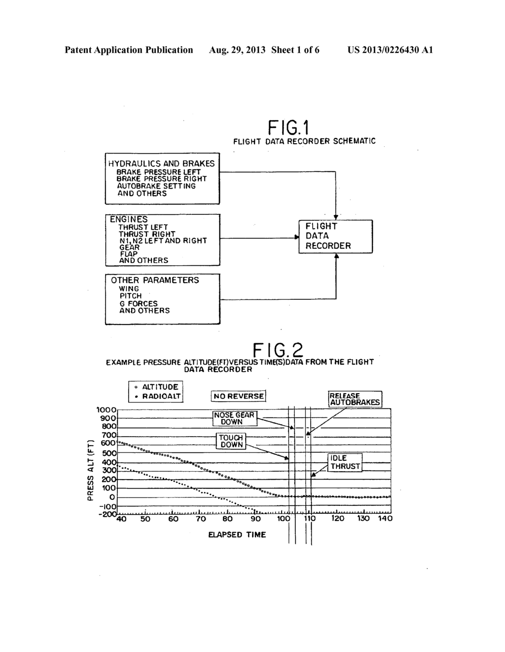 Method and device of calculating aircraft braking friction and other     relating landing performance parameters based on the data received from     aircraft's on board flight data management system - diagram, schematic, and image 02