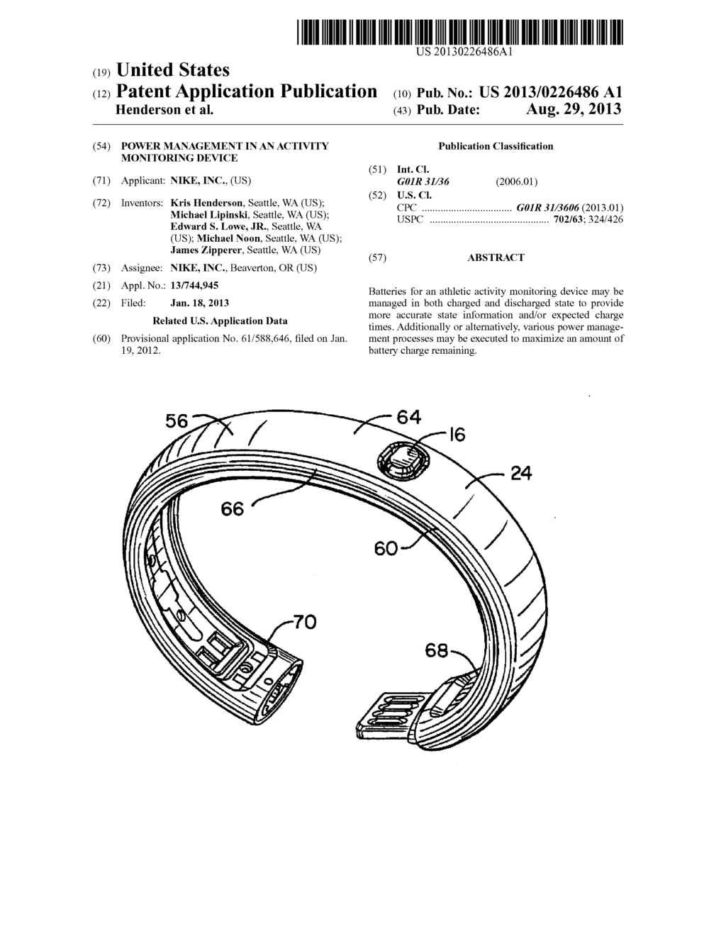 Power Management in an Activity Monitoring Device - diagram, schematic, and image 01