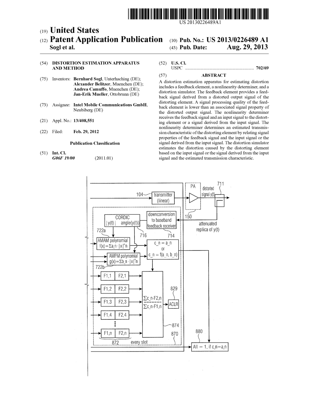 DISTORTION ESTIMATION APPARATUS AND METHOD - diagram, schematic, and image 01