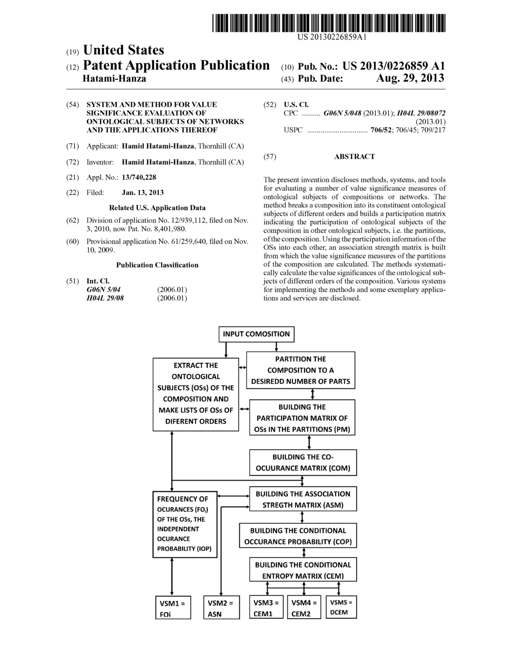 System and Method For Value Significance Evaluation of Ontological     Subjects of Networks and The Applications Thereof - diagram, schematic, and image 01