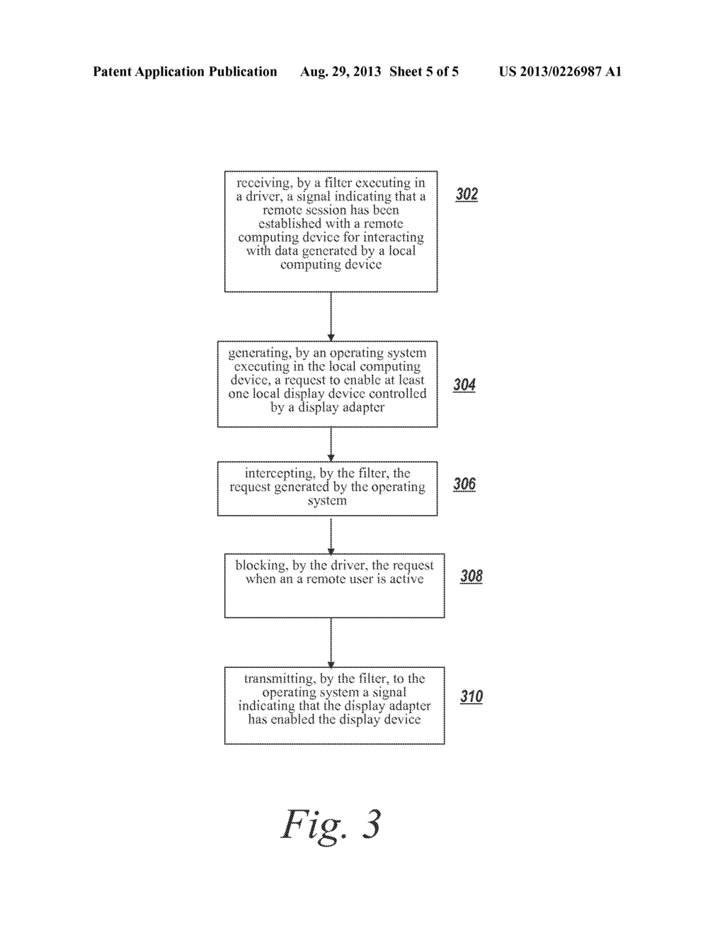 METHODS AND SYSTEMS FOR PREVENTING A LOCAL DISPLAY DEVICE FROM DISPLAYING     DATA GENERATED BY A REMOTE COMPUTING DEVICE - diagram, schematic, and image 06