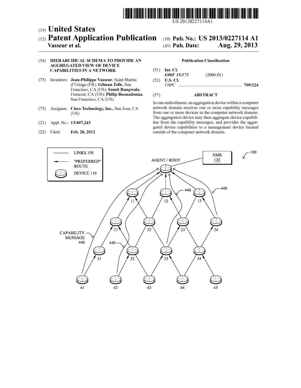 HIERARCHICAL SCHEMA TO PROVIDE AN AGGREGATED VIEW OF DEVICE CAPABILITIES     IN A NETWORK - diagram, schematic, and image 01