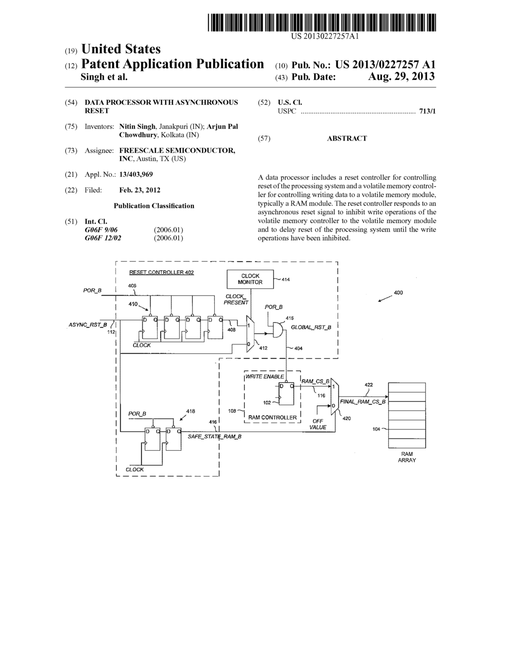 DATA PROCESSOR WITH ASYNCHRONOUS RESET - diagram, schematic, and image 01