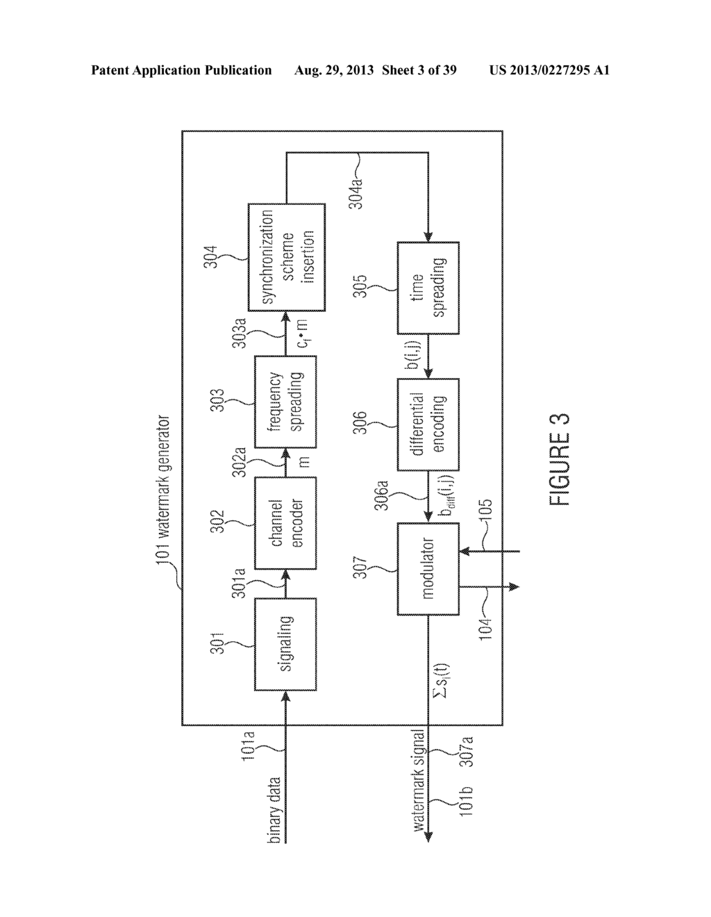 WATERMARK GENERATOR, WATERMARK DECODER, METHOD FOR PROVIDING A WATERMARK     SIGNAL IN DEPENDENCE ON BINARY MESSAGE DATA, METHOD FOR PROVIDING BINARY     MESSAGE DATA IN DEPENDENCE ON A WATERMARKED SIGNAL AND COMPUTER PROGRAM     USING A DIFFERENTIAL ENCODING - diagram, schematic, and image 04