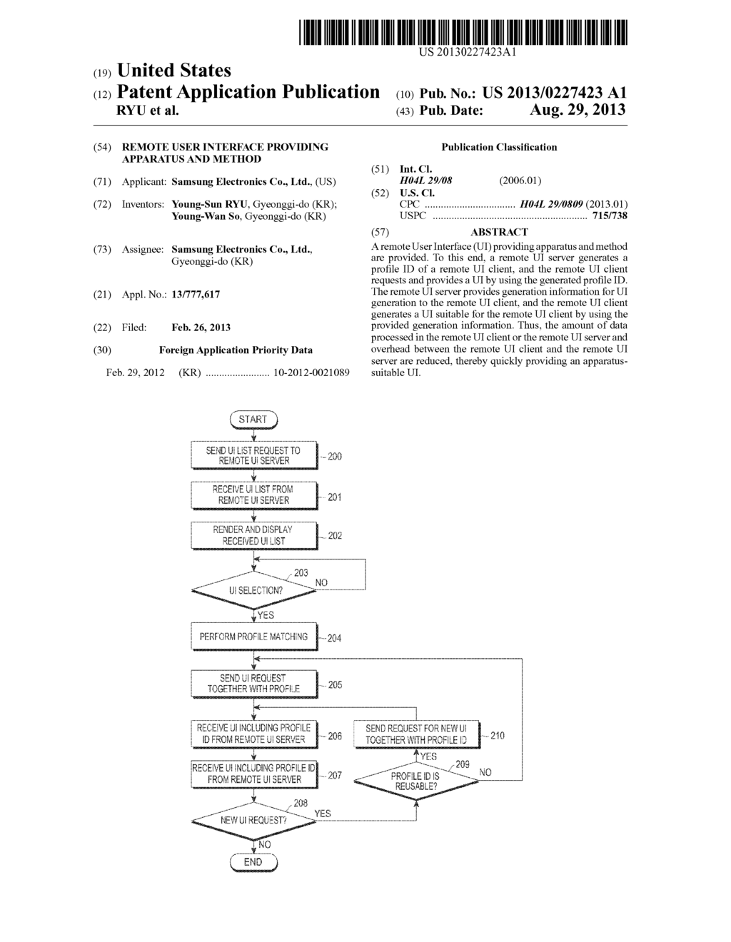 REMOTE USER INTERFACE PROVIDING APPARATUS AND METHOD - diagram, schematic, and image 01