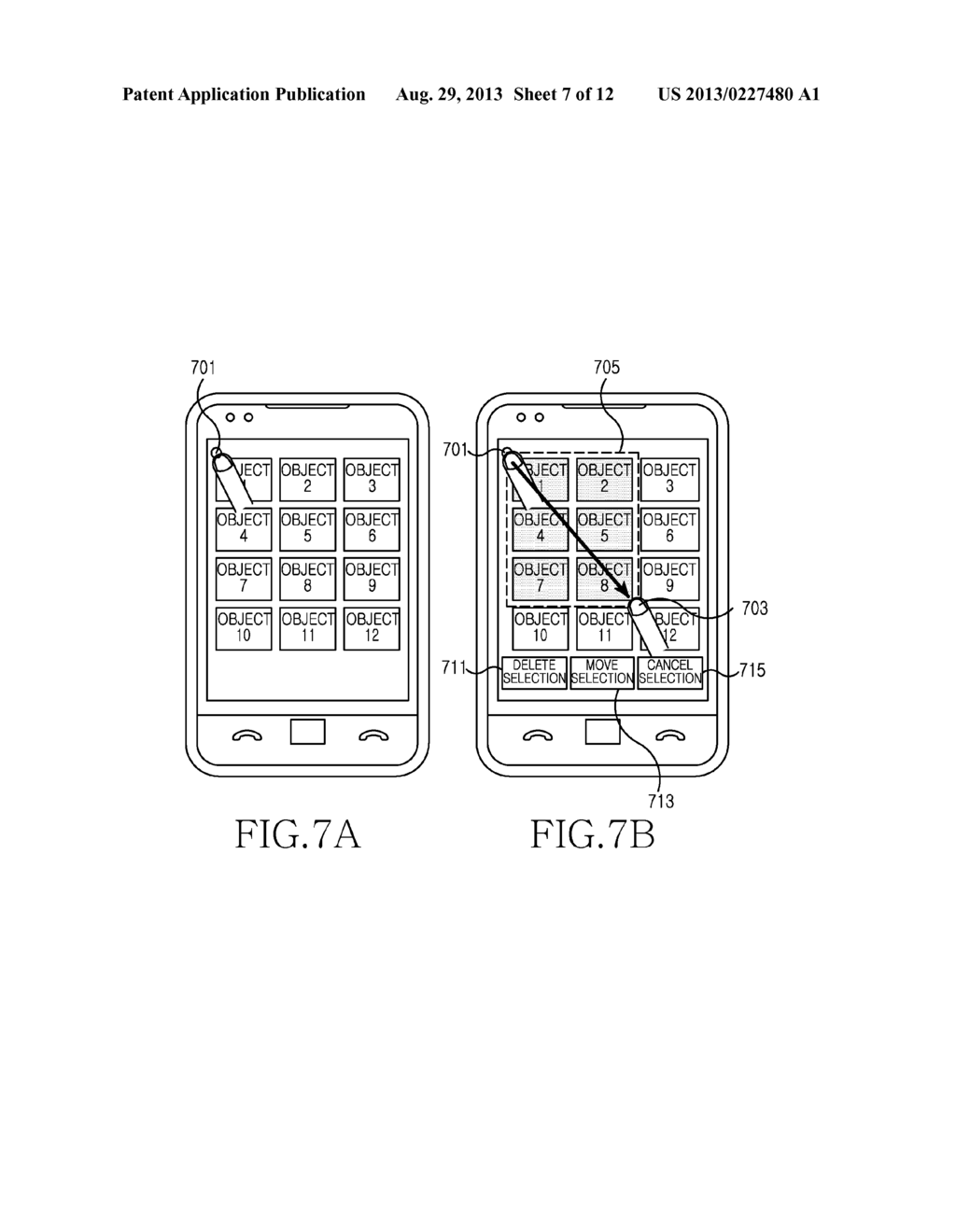 APPARATUS AND METHOD FOR SELECTING OBJECT IN ELECTRONIC DEVICE HAVING     TOUCHSCREEN - diagram, schematic, and image 08